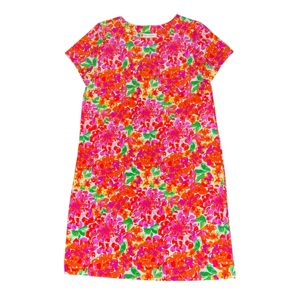 Jude Connally Performance Floral Bright Dress Size M short sleeves beach resort - Picture 4 of 10